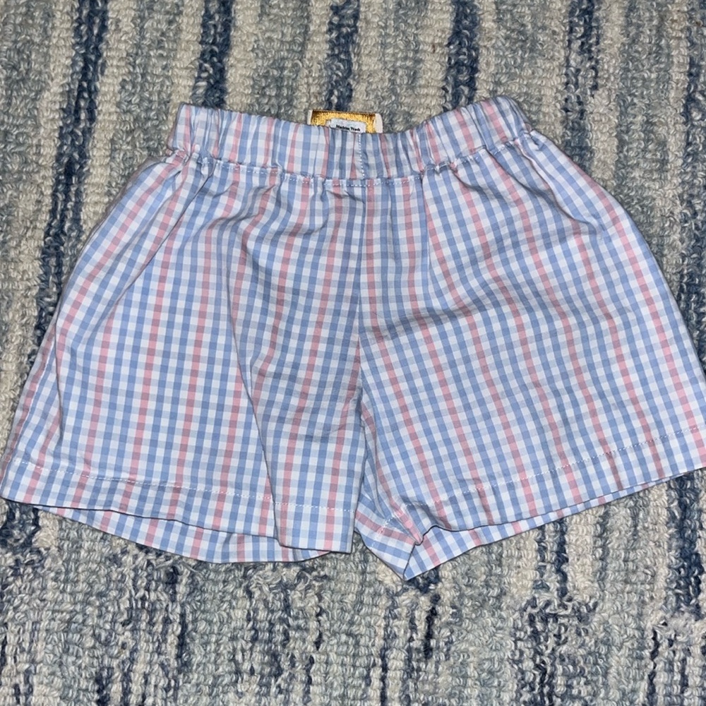NWOTs Pink and Blue plaid gingham Beaufort Bonnet Shelton Shorts
